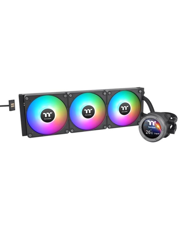 Thermaltake TH420 V2 Ultra EX LCD ARGB Sync AIO Liquid Cooler Black CL-W417-PL14SW-A