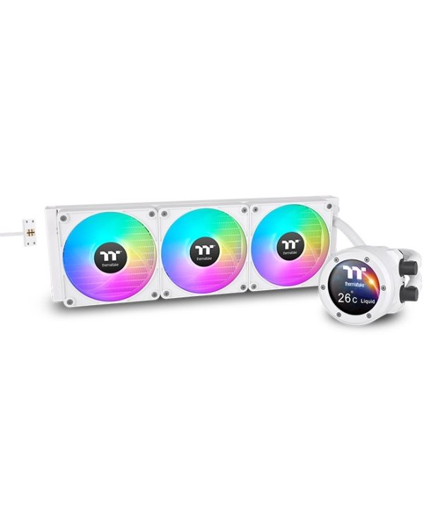Thermaltake TH360 V2 Ultra EX LCD ARGB Sync Snow Edition AIO Liquid Cooler White CL-W426-PL12SW-A