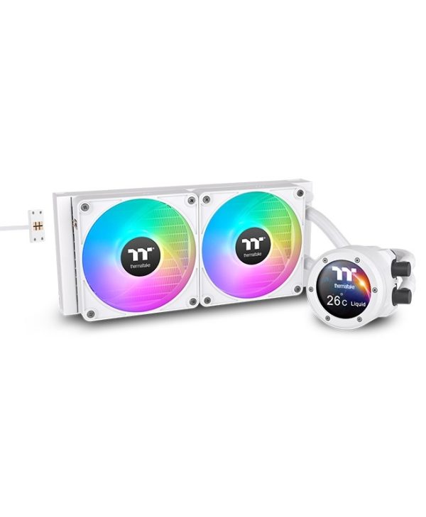 Thermaltake TH280 V2 Ultra EX LCD ARGB Sync Snow Edition AIO Liquid Cooler White CL-W427-PL14SW-A