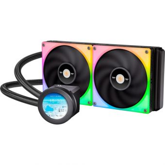 Thermaltake Toughliquid Ultra 280 RGB LCD AIO Liquid Cooler Black CL-W371-PL14SW-A