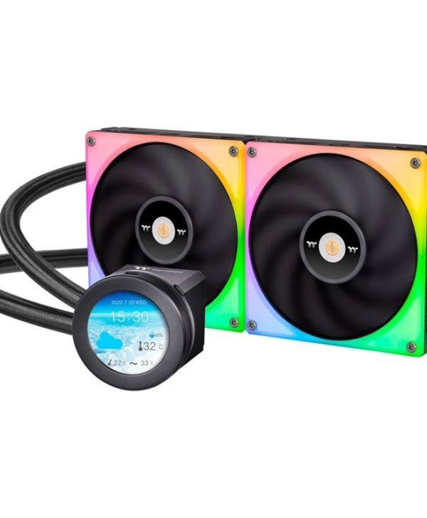 Thermaltake Toughliquid Ultra 280 RGB LCD AIO Liquid Cooler Black CL-W371-PL14SW-A