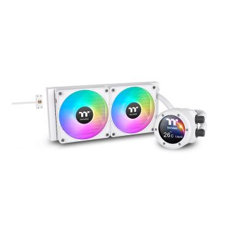 Thermaltake TH240 V2 Ultra EX LCD ARGB Sync Snow Edition AIO Liquid Cooler White CL-W425-PL12SW-A