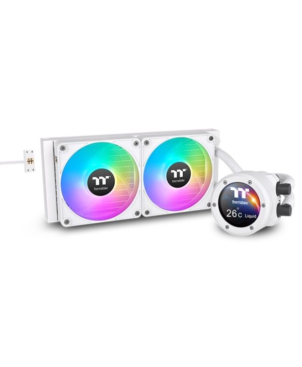 Thermaltake TH240 V2 Ultra EX LCD ARGB Sync Snow Edition AIO Liquid Cooler White CL-W425-PL12SW-A