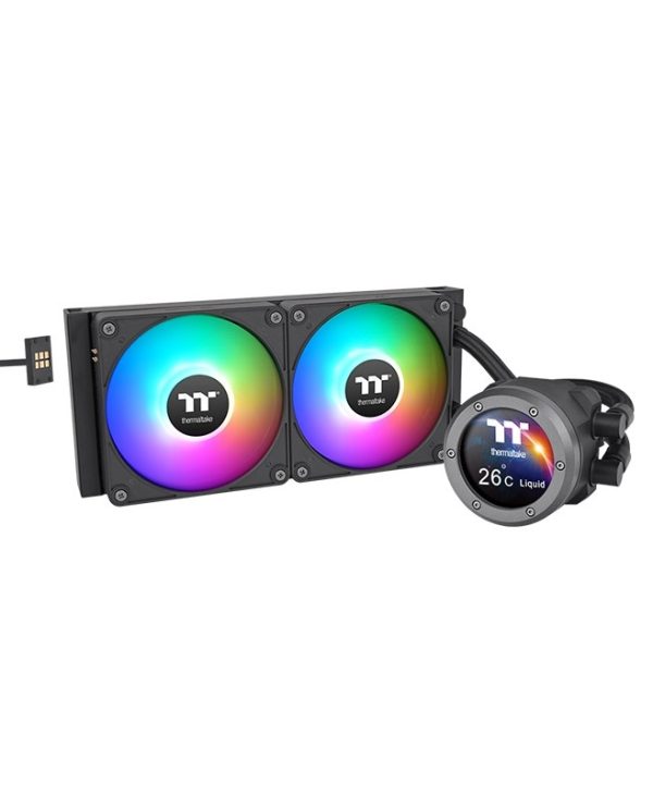 Thermaltake TH240 V2 Ultra EX LCD ARGB AIO Liquid Cooler Black CL-W414-PL12SW-A