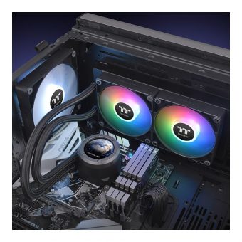 Thermaltake TH240 V2 Ultra LCD ARGB Sync AIO Liquid Cooler Black CL-W383-PL12SW-A - Image 7
