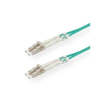 Value Fibre Optic Jumper Cable 50/125μm LC/LC OM3 0.5m Turquoise 21.99.8700-10