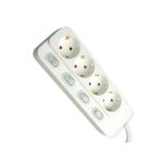 Value Power Strip 4-Way with Individual Switches White 3m 19.99.0941 - Image 2