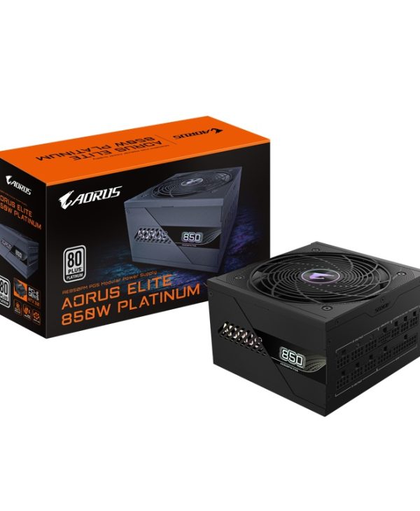 Gigabyte Aorus Elite 850W 12cm Fan Fully-Modular 80+ Platinum PCIe 5.0 Black GP-AE850PM PG5