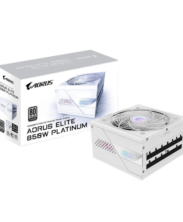 Gigabyte Aorus Elite ICE 850W 12cm Fan Fully-Modular 80+ Platinum PCIe 5.0 White GP-AE850PM PG5 ICE