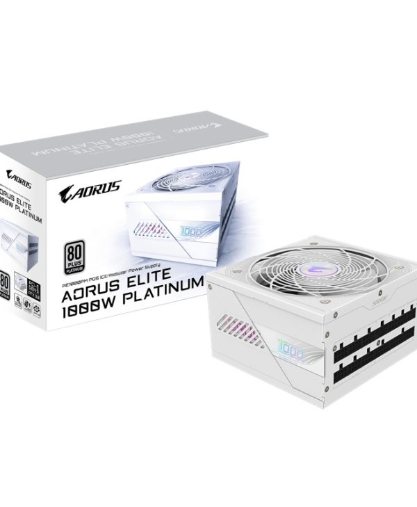Gigabyte Aorus Elite ICE 1000W 12cm Fan Fully-Modular 80+ Platinum PCIe 5.0 White GP-AE1000PM PG5 ICE