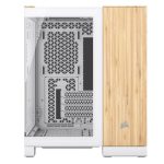 Corsair 2500X Micro ATX Dual Chamber Fully Mesh Paneling PC Case White/Bamboo Wood CC-9011288-WW - Image 9