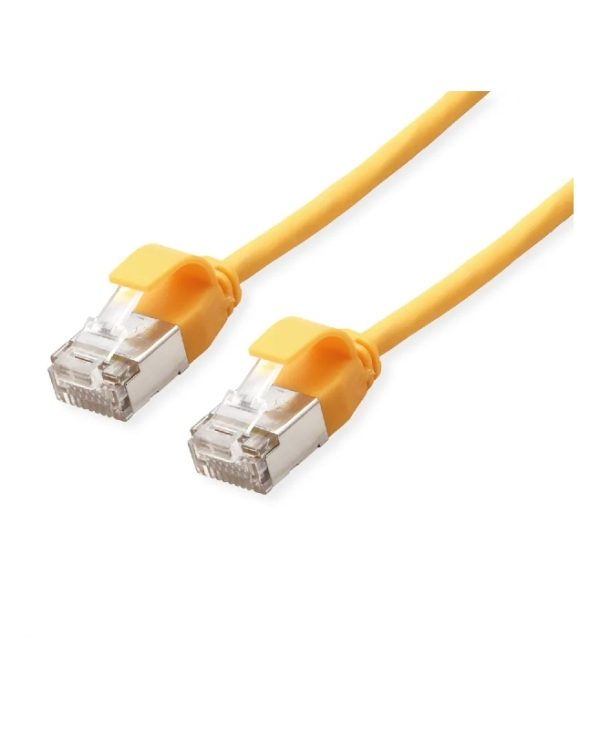 Roline U/FTP DataCenter Patch Cable Cat6a Class EA LSOH Slim Yellow 1m 21.15.3323-100