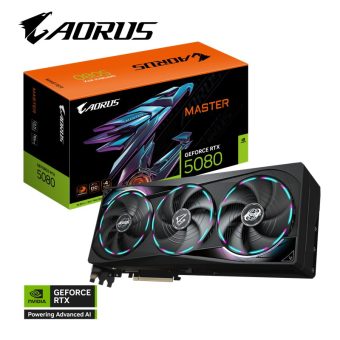 Gigabyte GeForce RTX 5080 Aorus Master 16GB GDDR7 Black GV-N5080AORUS M-16GD