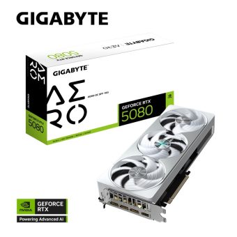 Gigabyte GeForce RTX 5080 Aero OC 16GB GDDR7 White GV-N5080AERO OC-16GD