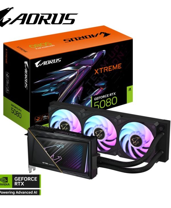 Gigabyte GeForce RTX 5080 Aorus Xtreme Waterforce 16GB GDDR7 Black GV-N5080AORUSX W-16GD