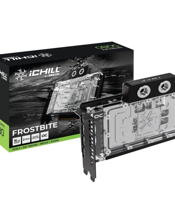 Inno3D GeForce RTX 5080 iChill Frostbite Water Block 16GB GDDR7 Black C50803-16D7X-1760FB