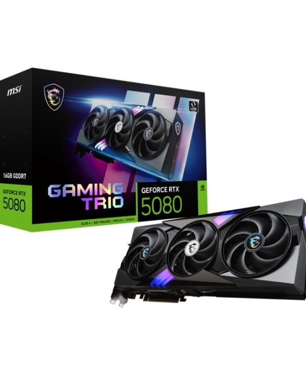 MSI GeForce RTX 5080 Gaming Trio OC 16GB GDDR7 Black V531-005R