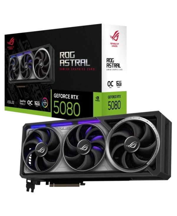 Asus GeForce RTX 5080 ROG Astral Gaming OC 16GB GDDR7 Black ROG-ASTRAL-RTX5080-O16G-GAMING