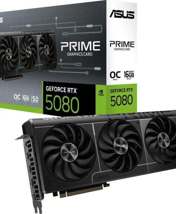 Asus GeForce RTX 5080 Prime OC Edition 16GB GDDR7 Black PRIME-RTX5080-O16G