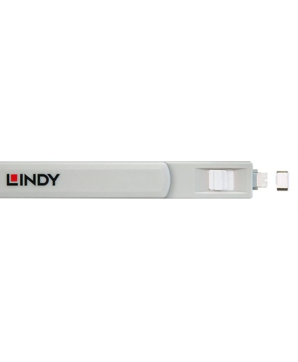 Lindy Port Blocker USB-C 1 Key + 4 Blocks White 40427