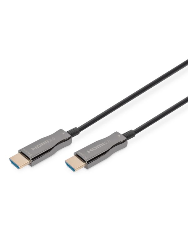 Digitus Cable (Fiber O.) HDMI 2.0b Male/Male 15m Black AK-330125-150-S