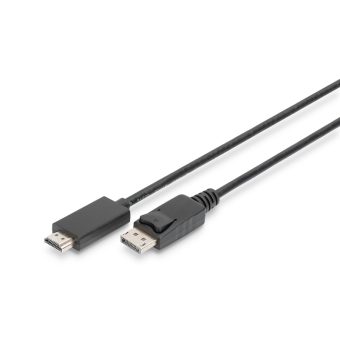 Digitus DisplayPort 1.2 - HDMI 2.0 Male/Male Cable  1m Black AK-340303-010-S