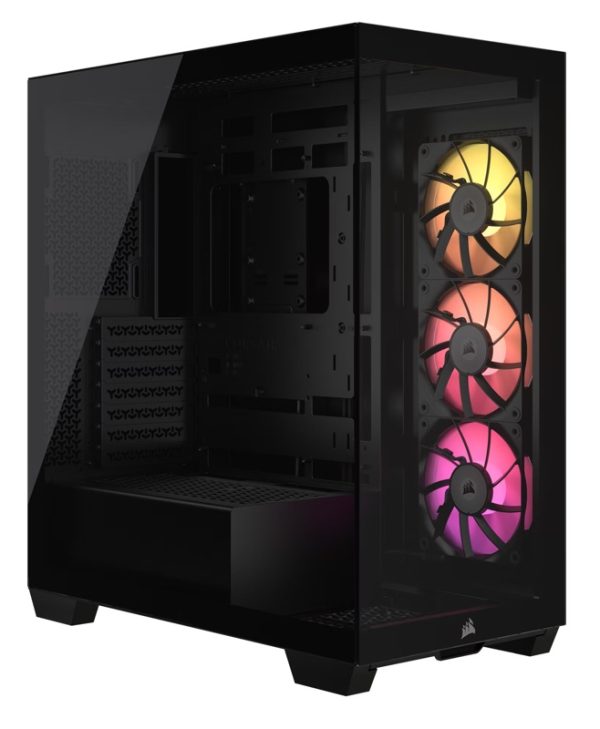 Corsair 3500X Gaming Midi Tower Case Wraparound Tempered Glass A-RGB iCUE Black CC-9011280-WW