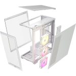 Corsair 3500X Gaming Midi Tower Case Wraparound Tempered Glass A-RGB iCUE White CC-9011281-WW - Image 5