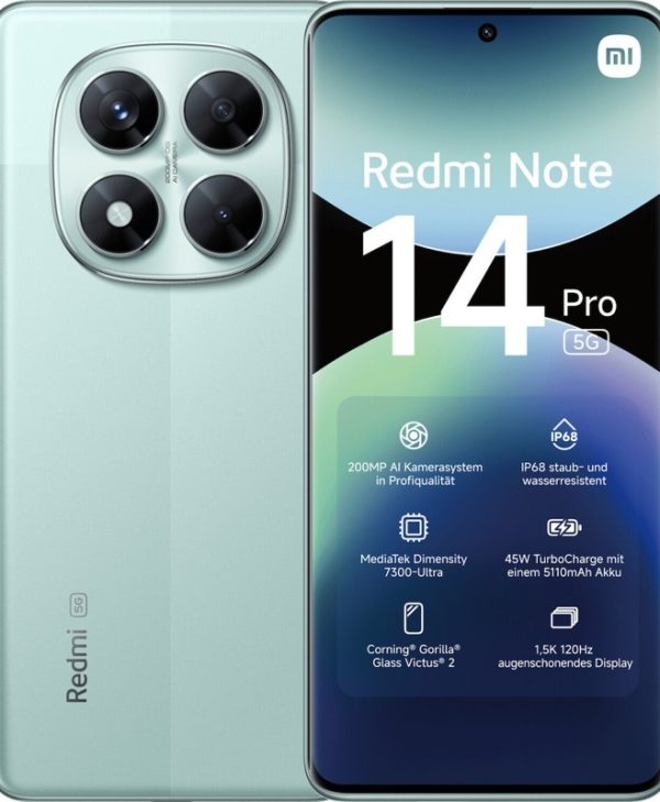 Xiaomi Redmi Note 14 Pro 5G 6.67" 8GB/256GB Coral Green MZB0IMOEU
