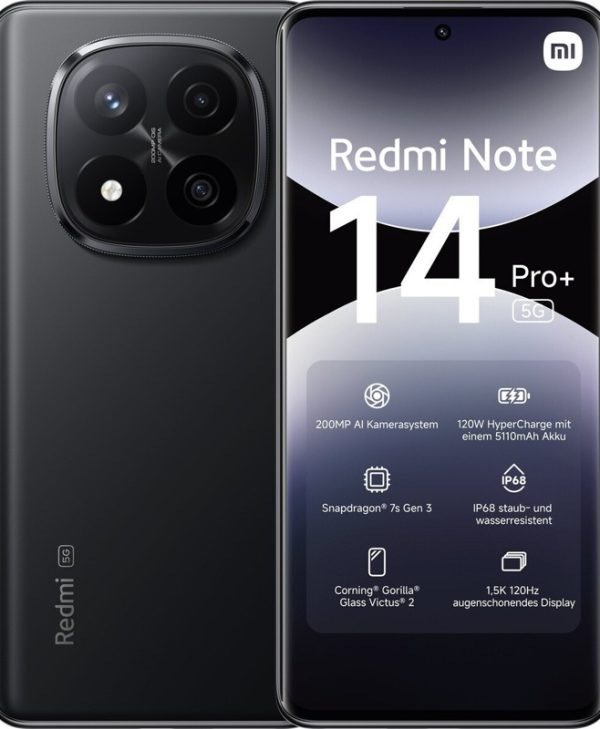 Xiaomi Redmi Note 14 Pro+ 5G 6.67" 8GB/256GB Midnight Black MZB0I9OEU