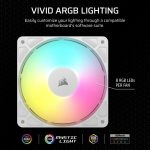 Corsair RS Series RS120 ARGB 12cm 4-Pin PWM Fan White Triple Pack CO-9050185-WW - Image 7