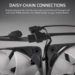Corsair RS Series RS120 ARGB 12cm 4-Pin PWM Fan White Triple Pack CO-9050185-WW - Image 8