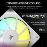 Corsair RS Series RS120 ARGB 12cm 4-Pin PWM Fan White Triple Pack CO-9050185-WW - Image 9