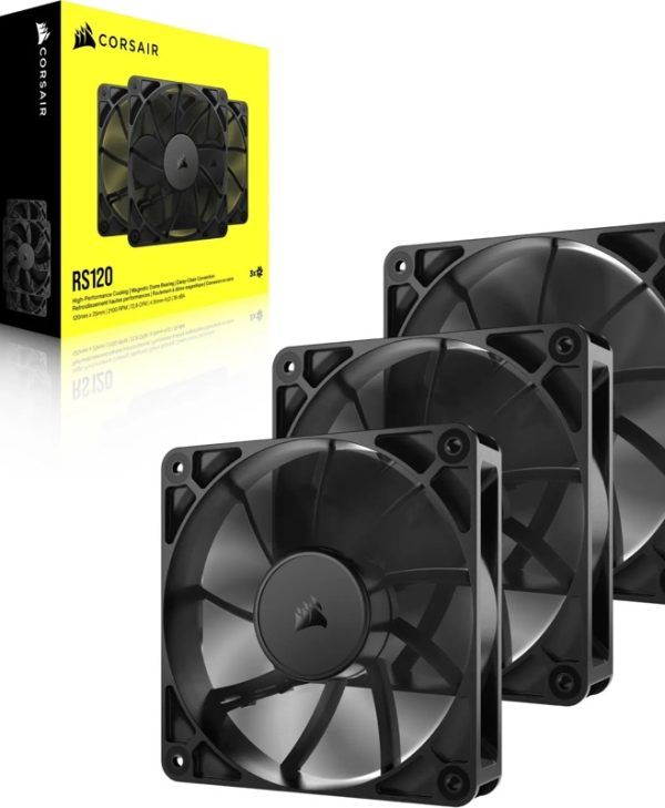 Corsair RS Series RS120 12cm 4-Pin PWM Fan Black Triple Pack CO-9050189-WW
