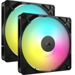 Corsair RS Series RS140 ARGB 14cm 4-Pin PWM Fan Black Dual Pack CO-9050183-WW