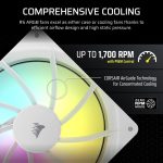 Corsair RS Series RS140 ARGB 14cm 4-Pin PWM Fan White Dual Pack CO-9050187-WW - Image 9