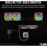 Corsair Hydro Series iCUE Link H100i LCD RGB CPU Liquid Cooler Black CW-9061007-WW - Image 6