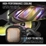 Corsair Hydro Series iCUE Link H100i LCD RGB CPU Liquid Cooler Black CW-9061007-WW - Image 8