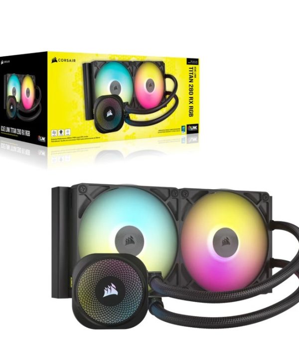 Corsair Titan Series iCUE Link 280 RX RGB CPU Liquid Cooler Black CW-9061017-WW
