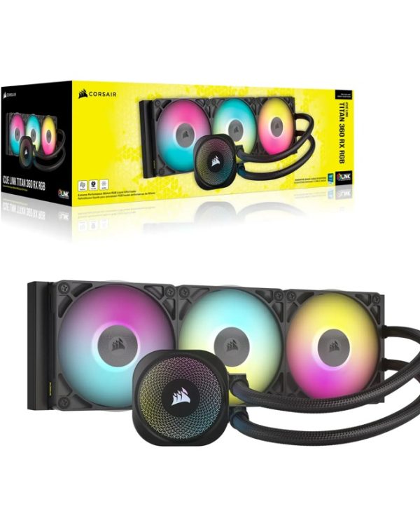Corsair Titan Series iCUE Link 360 RX RGB CPU Liquid Cooler Black CW-9061018-WW