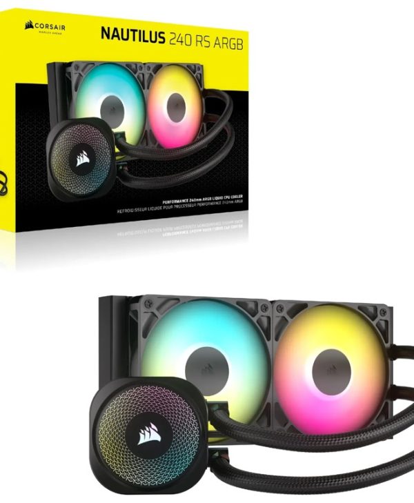 Corsair Nautilus Series 240 RS ARGB CPU Liquid Cooler Black CW-9060092-WW