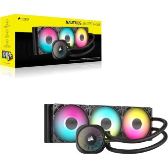 Corsair Nautilus Series 360 RS ARGB CPU Liquid Cooler Black CW-9060093-WW