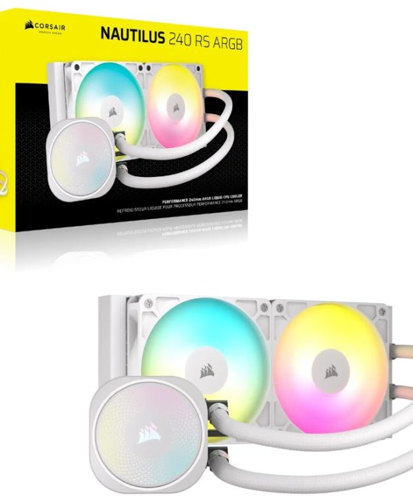 Corsair Nautilus Series 240 RS ARGB CPU Liquid Cooler White CW-9060094-WW