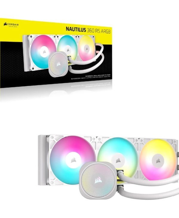 Corsair Nautilus Series 360 RS ARGB CPU Liquid Cooler White CW-9060095-WW