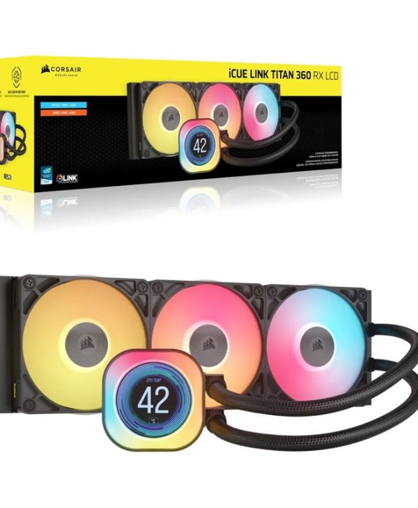 Corsair Titan Series iCUE Link 360 RX LCD RGB CPU Liquid Cooler Black CW-9061023-WW