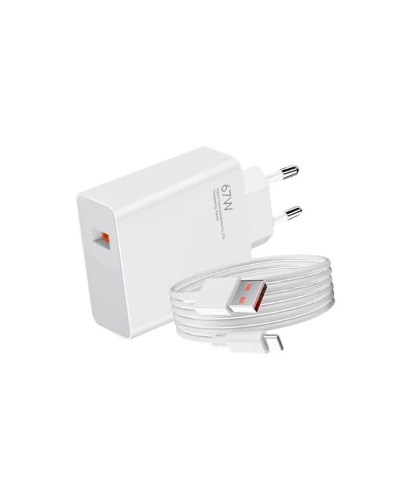 Xiaomi Charger 1xUSB-A PD 67W Cable USB-A to USB-C White BHR9465EU