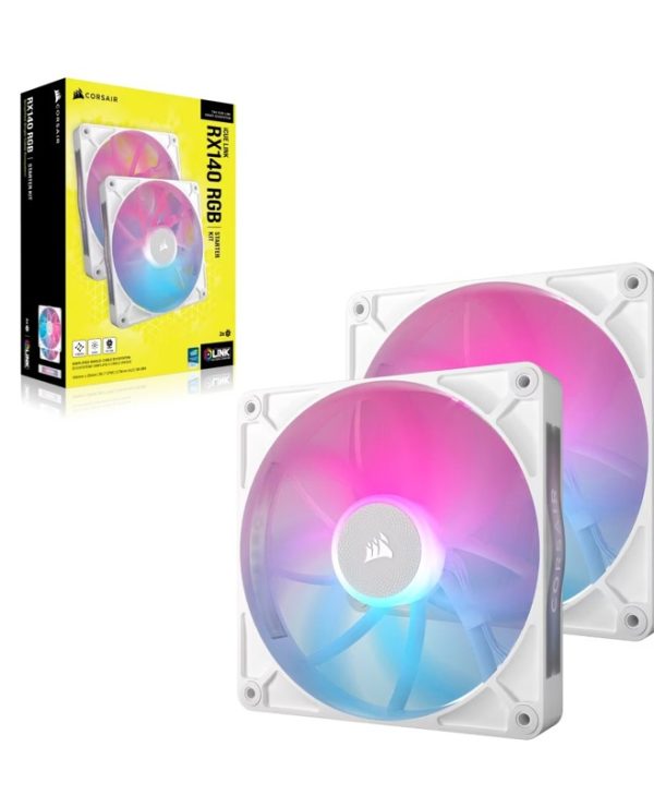 Corsair RX Series RX140 RGB 14cm Fan iCue Link White Dual Pack CO-9051024-WW