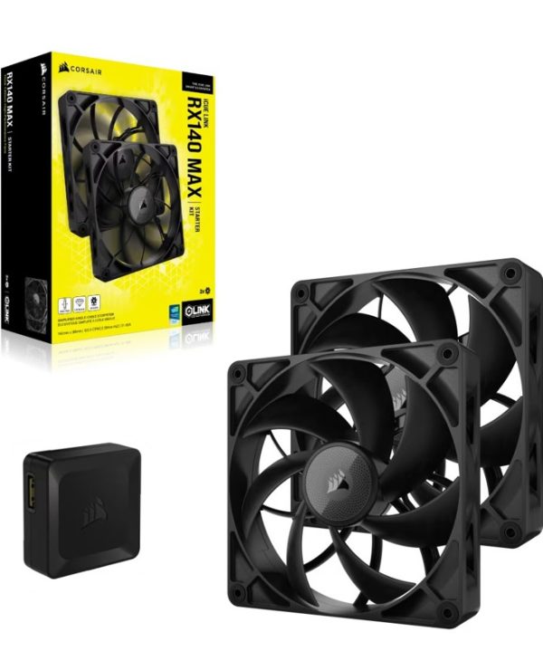 Corsair RX Series RX140 Max 14cm Fan iCue Link Black Dual Pack CO-9051044-WW