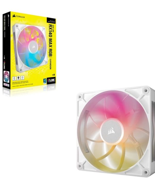 Corsair RX Series RX140 Max RGB 14cm Fan iCue Link White CO-9051039-WW