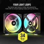 Corsair QX Series QX120 12cm Fan iCue Link Black Triple Pack CO-9051002-WW - Image 16